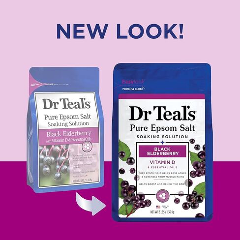 Dr Teal's Salt Soak with Pure Epsom Salt, Restore & Replenish with Pink Himalayan Mineral, 3 lbs in Kuwait