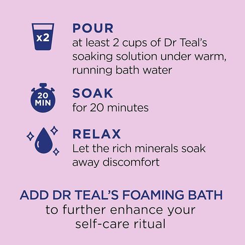 Dr Teal's Salt Soak with Pure Epsom Salt, Restore & Replenish with Pink Himalayan Mineral, 3 lbs in Kuwait