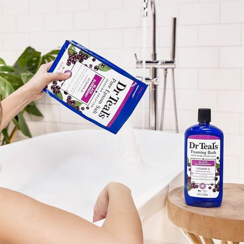 Dr Teal's Salt Soak with Pure Epsom Salt, Restore & Replenish with Pink Himalayan Mineral, 3 lbs in Kuwait