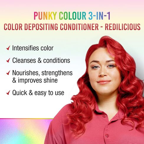 Punky Colour 3-in-1 Color Depositing Hair Cleanser & Conditioner, 8.5 fl oz. (AuburnAmazing) in Saudi Arabia