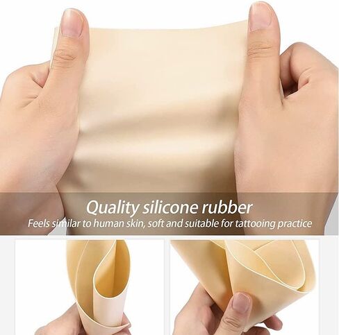 Blank Tattoo Skin Practice - Yuelong 10 Sheets Fake Skin Double Sides 8x6 Tattooing and Microblading Eyebrow Skin for Tattoo Supplies Tattoo Kit for Beginners and Experienced Tattoo Artists in Saudi Arabia
