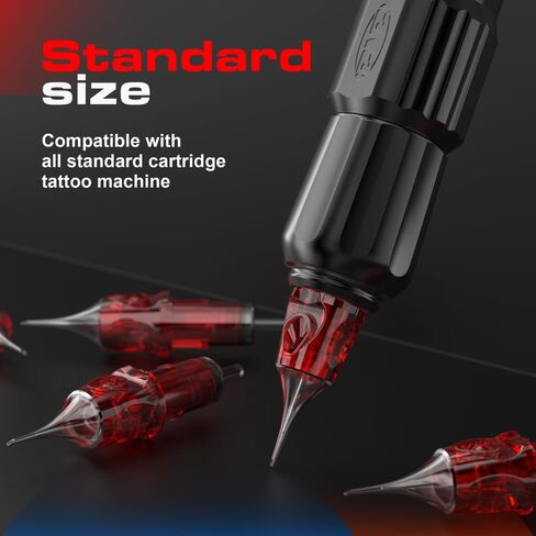 SMP Tattoo Cartridges Needles 20Pcs #04 (3RL) Permanent Makeup 3 Round Liner 0.18mm Needle Microblading Hair Scalp for Tattoo Rotary Pen Supply EN04X-20-0403RL-SMP in Kuwait