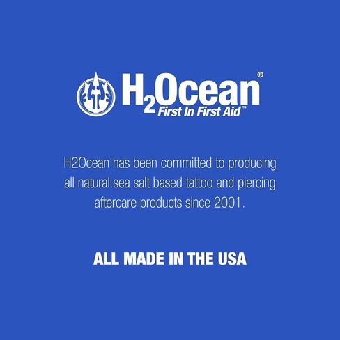 رذاذ الرعاية اللاحقة للثقب H2Ocean، معالجة الجدرة والنتوءات بملح البحر، رذاذ للعناية بالجروح 4oz in Kuwait