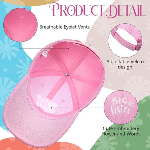 3 Pcs Big Sister Big Brother Gifts for Girls Boys Big Sister Bracelet Big Brother Baseball Caps and Sock for Gift in Saudi Arabia