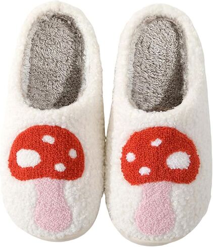 Women's Men's Cute Fuzzy Heart Slippers Memory Foam Fluffy Couple Slippers Cozy House Indoor Outdoor Shoes in Saudi Arabia