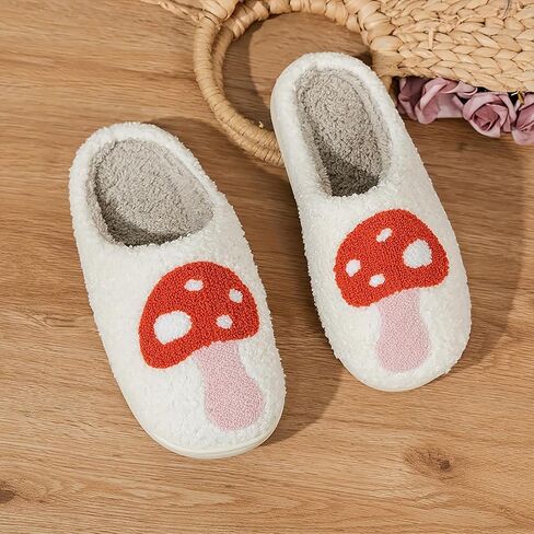 Women's Men's Cute Fuzzy Heart Slippers Memory Foam Fluffy Couple Slippers Cozy House Indoor Outdoor Shoes in Saudi Arabia