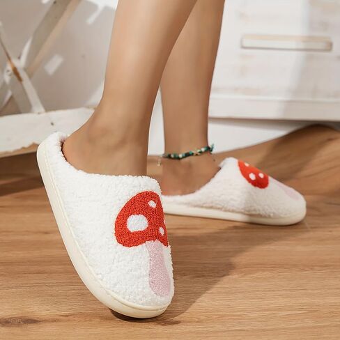 Women's Men's Cute Fuzzy Heart Slippers Memory Foam Fluffy Couple Slippers Cozy House Indoor Outdoor Shoes in Saudi Arabia