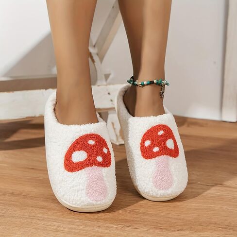 Women's Men's Cute Fuzzy Heart Slippers Memory Foam Fluffy Couple Slippers Cozy House Indoor Outdoor Shoes in Saudi Arabia