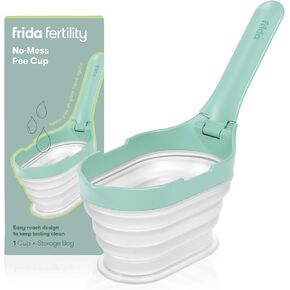 Frida Fertility No-Mess Pee Cup, Portable & Reusable with Storage Bag, Specimen Cup for Ovulation and Pregnancy Testing to Collect Urine Sample