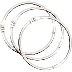 40pcs Binder Rings Assorted Sizes Loose Leaf Binder Ring for Loose-Leaf Book, Paper Cards, Key Rings (Assorted Size 40Pcs)