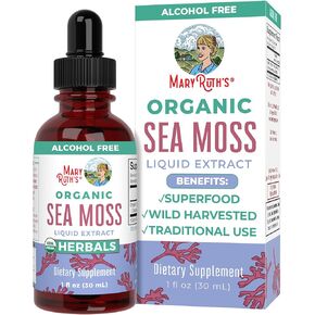 MaryRuth's Irish Sea Moss Liquid Drops | Sugar Free | SeaMoss for Gut Health and Immune Support | Formulated for Adults & Kids Ages 14+ | Unflavored | Vegan | Non-GMO | Gluten Free | 1 Fl Oz