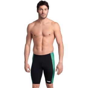 ARENA Performance Men's Abstract Tiles Swim Jammer Athletic Knee-Length Swimsuit Short Competitive Training Bathing Suit