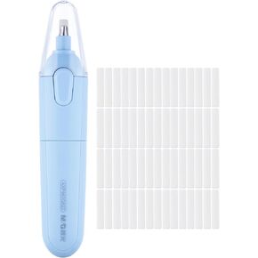 M&G Electric Eraser for Artists, Rechargeable 60 Eraser Refills, Automatic Portable Plastic Pen, Requires 2 AAA Batteries (Not Included), Battery Operated for Drafting, Sketching, Painting (White)