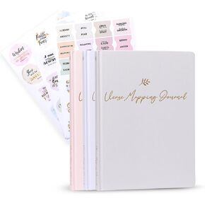Graceful By Design Linen Bible Verse Mapping Journal - Premium Bible Study Journaling Kit - Christian Gift for Mother's Day (Deep Purple)