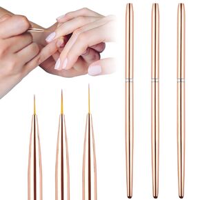 TOROKOM 19Pcs Acrylic Nail Brush Set, Nail Brushes for Nail Art Pen Nail Art Tools for Acrylic Application incl 7Pcs Gel Nail Polish Brush,6Pcs Nail Design Brush,5Pcs Dotting Pen,1Pc Nail Dust Brush