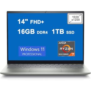 Dell Inspiron 14 5425 Business Laptop | 14" FHD+ Anti-Glare Comfortview Plus | AMD 8-core Ryzen 7 5825U Processor >i7-1255U | 32GB DDR4 2TB SSD | USB-C Fast Charging FHD Webcam Win11Pro Silver