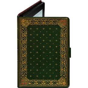 حافظة حماية عالمية من الجلد الصناعي من كليفر كيس لجهاز Kindle Paperwhite وقارئ Kindle الإلكتروني القياسي (أخضر زيتوني مزخرف)