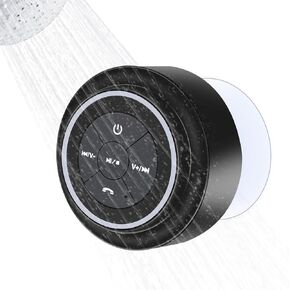 Bluetooth Shower Speaker, Portable Bluetooth Wireless Waterproof Speaker for Pool, Floating IP67 LED Light Bathroom Speaker with Suction Cup, Built in Mic, for Camping Beach Party Travel
