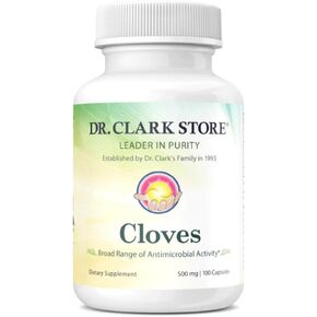 Dr Clark Cloves Healthcare Supplement - Natural Digestive Health, 500 mg, 100 Pure Gelatin Capsules in Kuwait