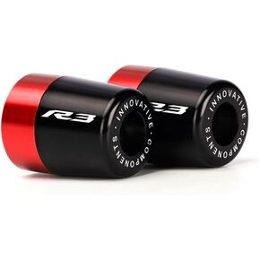 Handle Bar Ends Hand Grips Plug Caps Compatible with Yamaha YZF R3 2015-2019 2020 2021 2022 2023 2024 | Motorcycle Balance Pad YZF-R3 YZFR3 Accessories