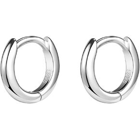 AoedeJ 925 Sterling Silver Hoop Earrings for Women Small Hoopsfor Second Hole Hoops Sterling Silver Huggie Earrings for Girls