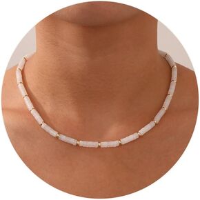 قلادات مطرزة من Apsvo للنساء قلادات من الأحجار الكريمة بوهو قلادة صيفية من الحجر الطبيعي مجوهرات الشاطئ in Kuwait