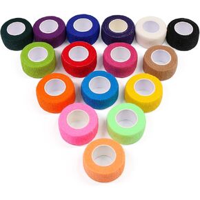 Self Adhesive Elastic Bandage Wrap - ForTomorrow 24 Rolls 2 Inch (5 Yards) Breathable Waterproof Adherent Cohesive Grip Tape for First Aid, Vet Wrap
