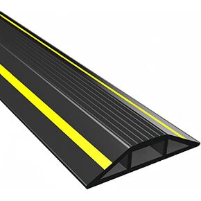 Vilmon 10FT Floor Cord Cover,Heavy Duty PVC Floor Cable Cover Cord Cover Wire Cover to Protect Wire Prevent Cable Trips for Home Office or Outdoor,Easy to Unroll(10ft, 3 Channel)