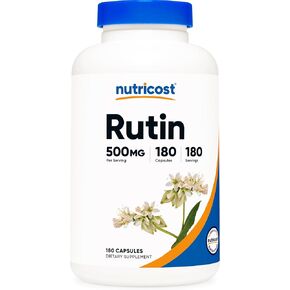 Nutricost Rutin 500mg, 180 Capsules - Gluten Free, Non-GMO, and Vegetarian Friendly
