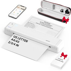 HPRT Portable Printer Wireless Bluetooth Connection MT866 Thermal Inkless Printer Mobile Support Support 8.5" X 11" US Letter, Compatible with iPhone Android MacBook Windows Laptops (Upgraded Version)