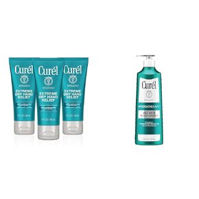 Curel Extreme Dry Hand Dryness Relief, Travel Size Hand Cream, Easily Absorbed for Long-Lasting Relief after Washing Hands, with Eucalyptus Extract, 3 Ounces (Pack of 2)