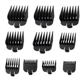 BESTBOMG 10 Size professional Hair Clipper Guards Guide Combs, Hair Clipper Cutting Guides/Combs Attachment - From 1/16 Inch to 1 Inch, Compatible with Most Wahl Clippers.