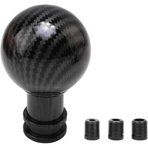 Shift Knobs Round car Modification Acrylic, Carbon Fiber Style, Gear Head, Manual Shift knob Universal Manual Automatic Vehicle Shift Head Modification Accessories (Peach Wood)
