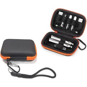 (Only Case) 510 thread charger Storage Case, Carrying Battery Bag Pen case Small Travel case, Organizer Pouch with Carabiner, for Battery pen USB disk Storage Case.1Pack