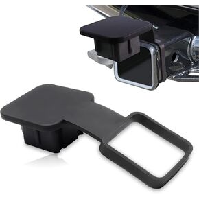 1 Pack Car Trailer Hitch Cover, Durable Insert Vehicle Hitch Hole Receiver, Square Design, Universal Dustproof Trailer Hitch Plug, Exterior Protective Tube Plug Cover (Silver #American Flag)