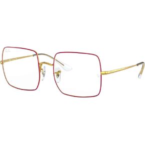 Ray-Ban RX1971V Square Prescription Eyeglass Frames, Shiny Legend Gold On Top/Demo Lens, 51 mm
