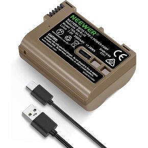 NEEWER Rechargeable Camera Battery with USB Type C 2.5 Hrs Fast Charging, 2400mAh NP-FZ100 Replacement Battery, Compatible with Sony A1, A9, A9 II, A7R V, A7S III, A7 IV, A6600, A7C in Kuwait