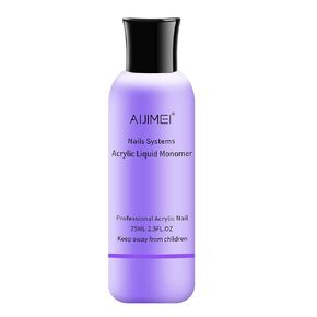 AIJIMEI Acrylic Liquid Monomer 250ML/8.5FL.OZ Liquid Monomer with 3PCS Acrylic Nail Brushes for Acrylic Powder Acrylic Nail Liquid Monomer For Acrylic Nails Acrylic For Nails Powders & Liquids