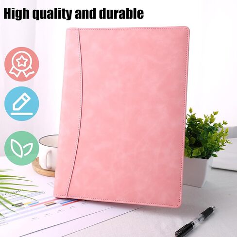 Koogel Portfolio Leather Binder, Dark Green Portfolio Folder for Legal Pad Portfolio Organizer with 30 Sheets Writing Notepad for School Office Meeting in Saudi Arabia