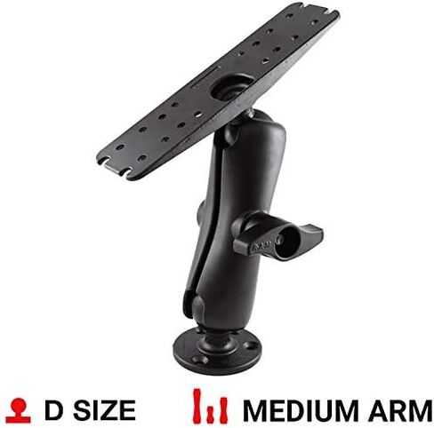 RAM Mounts Large Marine Electronics Mount RAM-D-111U with Medium Arm Compatible with Garmin, Lowrance, Humminbird + More in Saudi Arabia