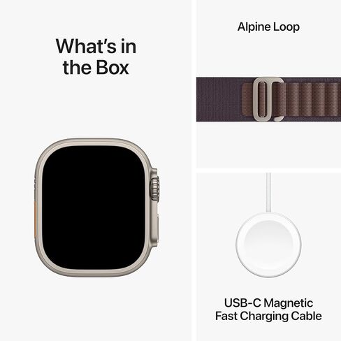 Apple Watch Ultra 2 [GPS + Cellular 49mm] Smartwatch with Rugged Titanium Case & Blue Ocean Band One Size. Fitness Tracker, Precision GPS, Action Button, Bright Retina Display w/AppleCare+ (2 Years) in Saudi Arabia
