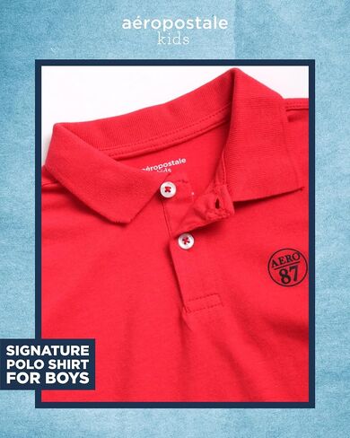 AEROPOSTALE Boys' Shorts Set - 2 Piece Short Sleeve Polo Shirt and Woven Cargo Shorts - Summer Outfit for Boys (4-16) in Saudi Arabia