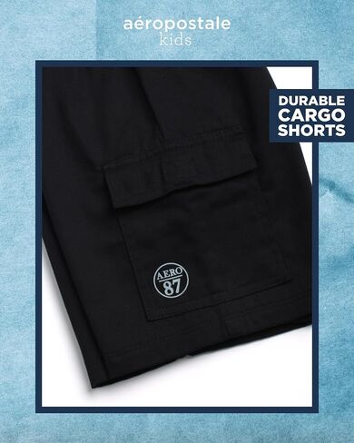 AEROPOSTALE Boys' Shorts Set - 2 Piece Short Sleeve Polo Shirt and Woven Cargo Shorts - Summer Outfit for Boys (4-16) in Saudi Arabia