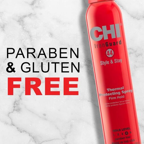 CHI 44 Iron Guard Style & Stay Firm Hold Protecting Spray, Heat Protectant & Hairspray For A Long-Lasting Hold, Sulfate & Paraben-Free, 2.6 Oz in Kuwait