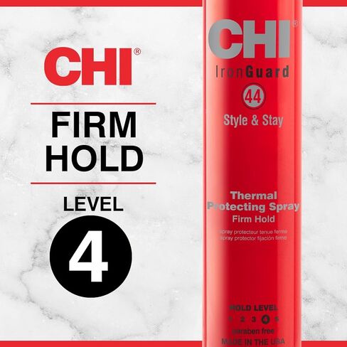 CHI 44 Iron Guard Style & Stay Firm Hold Protecting Spray, Heat Protectant & Hairspray For A Long-Lasting Hold, Sulfate & Paraben-Free, 2.6 Oz in Kuwait