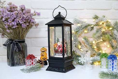 Wondise Halloween Projection Snow Globe with Timer, Battery Operated Spinning Water Glittering Skull Statue Lantern Globe for Halloween Decoration in Saudi Arabia