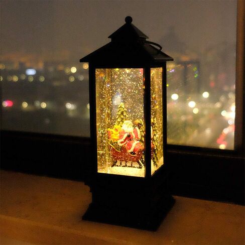 Wondise Halloween Projection Snow Globe with Timer, Battery Operated Spinning Water Glittering Skull Statue Lantern Globe for Halloween Decoration in Saudi Arabia