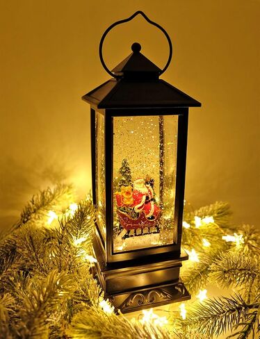 Wondise Halloween Projection Snow Globe with Timer, Battery Operated Spinning Water Glittering Skull Statue Lantern Globe for Halloween Decoration in Saudi Arabia