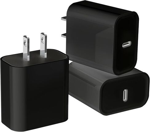 3Pack iPhone 15 Charge Block,USB C Charger,Apple Charger Adapter,Quick Fast Charging PD Adapter Plug 20W Power Delivery Type C Fast Charging Block for iPhone 15/14/13/12/11/X,iPad Pro/Air/Mini/AirPods in Kuwait