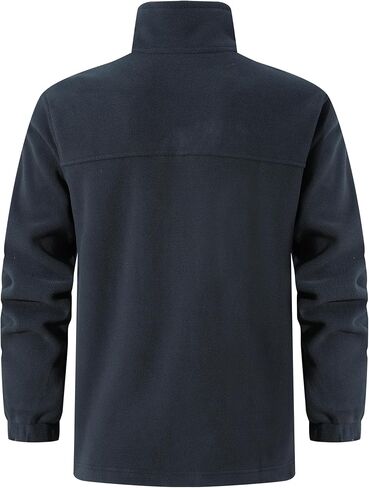 Men's Soft Polar Fleece Jacket with Pockets Lightweight Outdoor Recreation Full Zip Coat in Saudi Arabia
